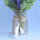 Arranjo De Flor Artificial Lavanda No Vaso Âmbar |formosinha